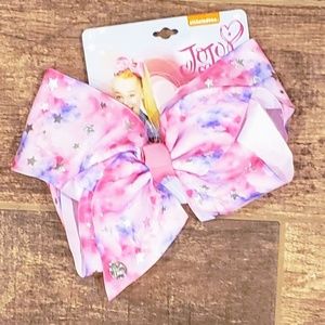 JoJo Siwa 8" Bow, Pink & Purple Tie Dye w/Silver